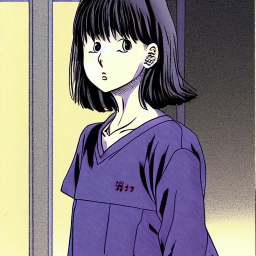 Prompt: young girl by naoki urasawa, detailed, manga, anime, illustration, 9 0's