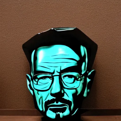 Prompt: walter white crystal sculpture