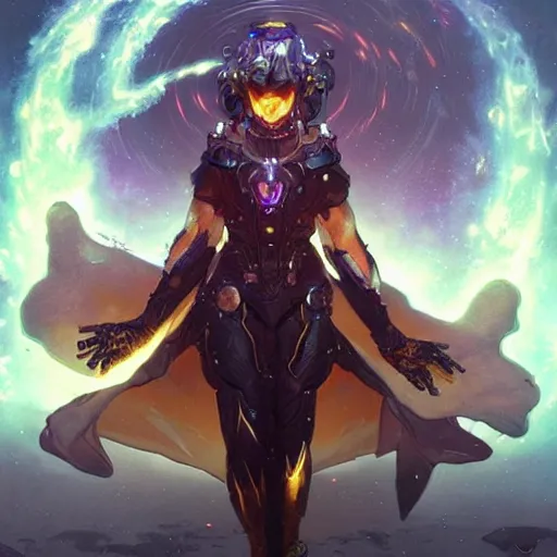 Prompt: ! dream cyborg warlock milky way, epic lighting, sketch illustration, concept art, ultra detailed, art by artgerm and greg rutkowski and alphonse mucha