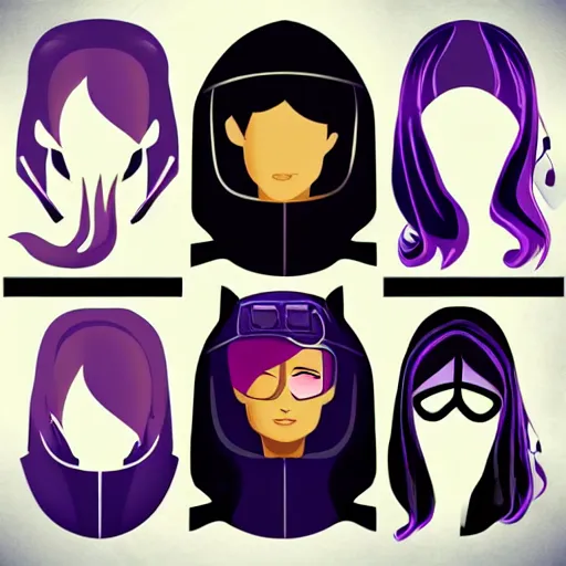 Image similar to poster artwork, sci fi, a female, full body, black hoodie techie, black hair with purple streaks, 8 k