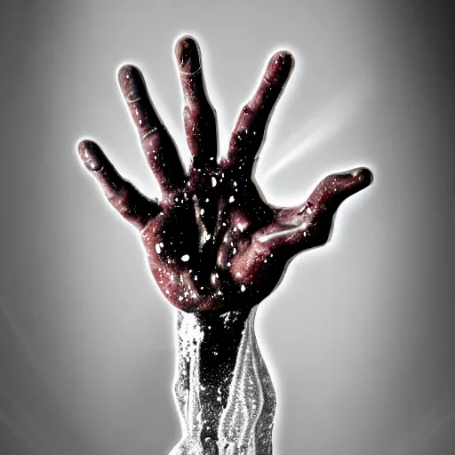 Prompt: the god hand from breserk, studio light, photorealistic, detailed photography, divinity, awful, cosmic horror, religious art