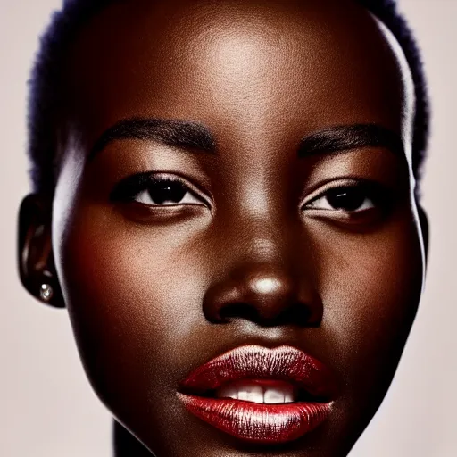 Fully-clothed full-body close-up portrait of Lupita | Stable Diffusion