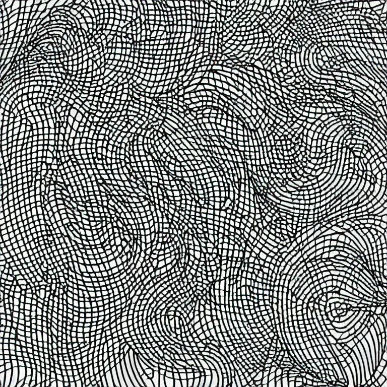 Prompt: a pen and ink generative line - art drawing. clean lines, mm, svg. elegantly flowing