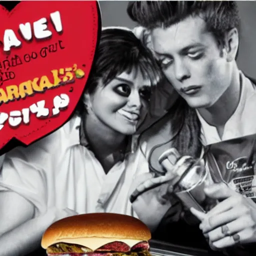 Image similar to the heartbreak burger advertisement