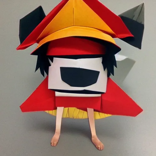 Image similar to origami luffy