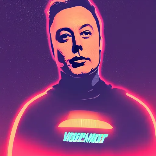 Prompt: vector elon musk in hoodie, portrait, vaporwave, synthwave, neon, vector graphics, cinematic, volumetric lighting, f 8 aperture, cinematic eastman 5 3 8 4 film, photorealistic