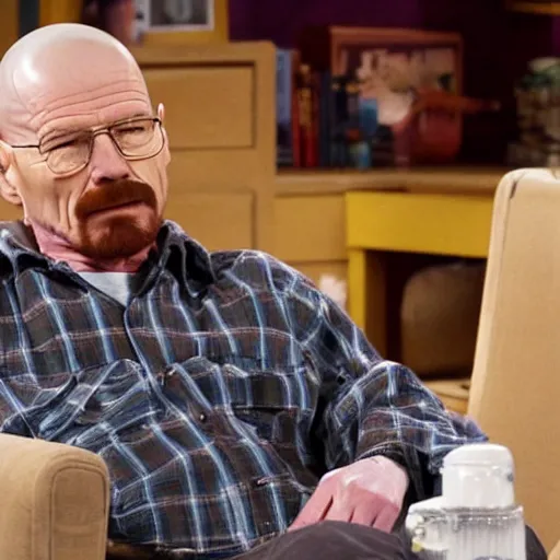 Image similar to a still of Walter White in ICarly