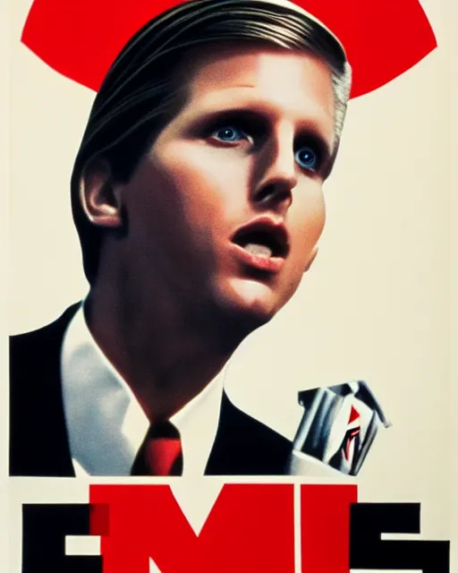 Prompt: 1 9 8 0's movie poster, eric trump is an antifa supersoldier, eric trump, exoskeleton, fan art, dramatic