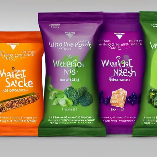 Image similar to bright packaging for waitrose snack foods