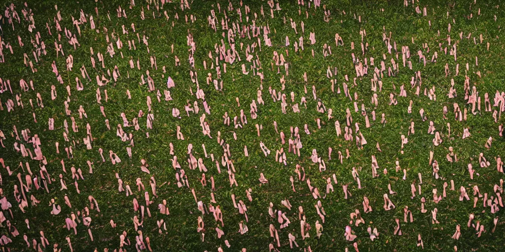 Prompt: a forest made of beautiful female human bodies