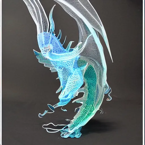 Image similar to a transparent wind dragon, photorealistic.