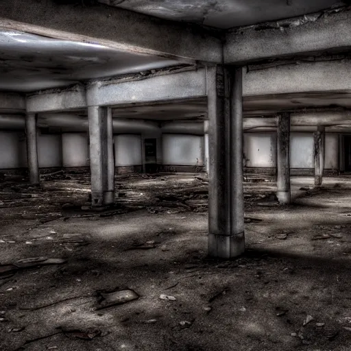 Image similar to photo of a horror abandoned ghost city, creepy lighting. 8k