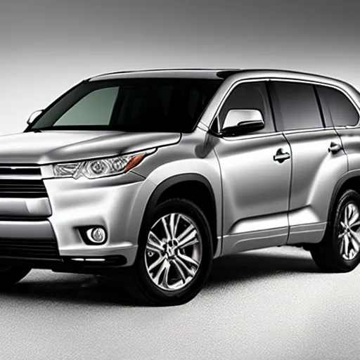 Image similar to product photo concept for a simple minimalist suv like a toyota highlander designed by apple inc,