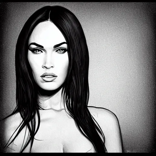 Image similar to “Megan Fox, portrait!!! Portrait based on doodles, scribbled lines, sketch by Liz Y Ahmet monochrome, concept Art, one solid line, ultra detailed portrait, 4k resolution”