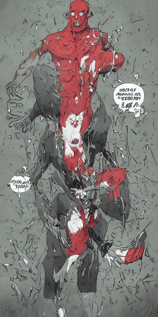 Prompt: michael morbius politely keeping the morb on the inside and not morbing all over the place