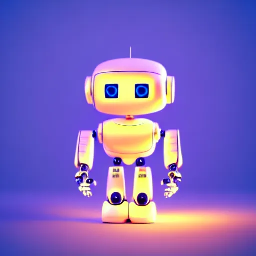 Prompt: a cute little robot. beautiful light. soft colour scheme, 8 k render