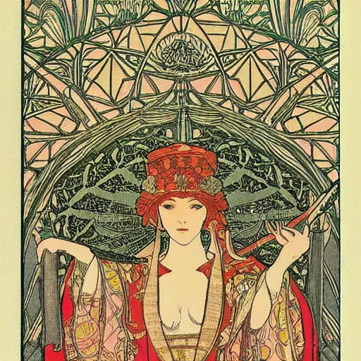 Prompt: Chambéry castle woodblock print. with ornamentation by Mucha