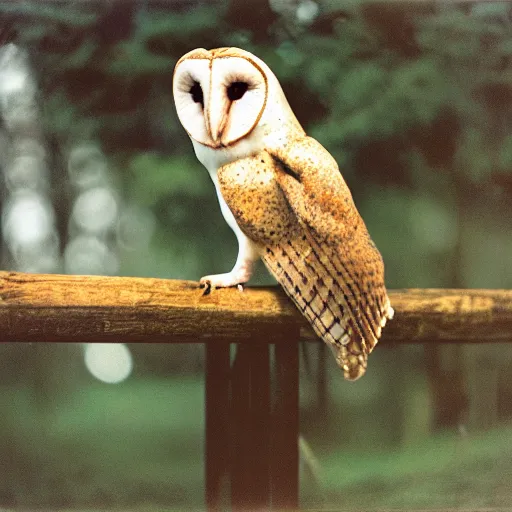 Image similar to noctilux barn owl, cinestill,