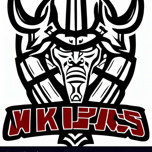 Prompt: sports logo detailed vector vikings