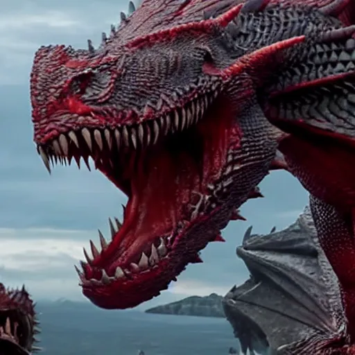 Prompt: drogon from game of thrones in avengers endgame