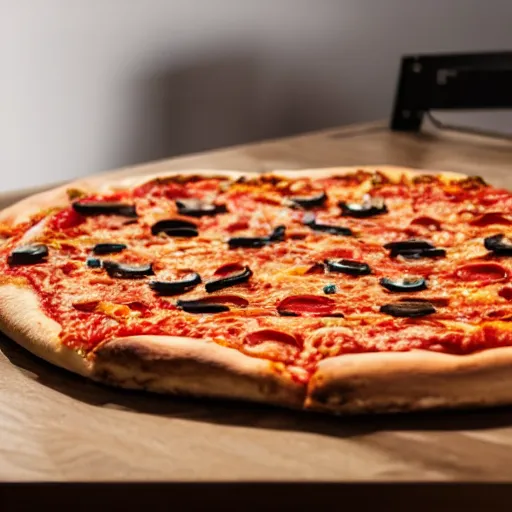 Prompt: a professional studio photoshoot of a slice of pizza, hyperdetailed 8k ultradetail cinematic