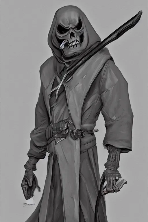 Image similar to Grim Reaper, concept art, in the style of A. Shipwright, stylized, trending on artstation, artstationHD, artstationHQ, 4k, 8k