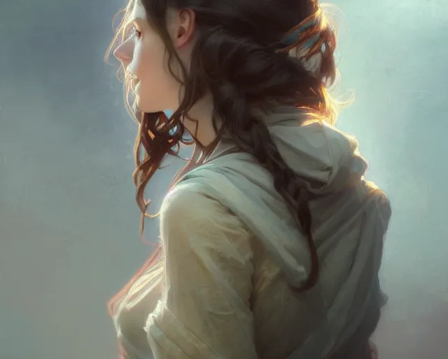 Image similar to photography of anne packard, deep focus, d & d, fantasy, intricate, elegant, highly detailed, digital painting, artstation, concept art, matte, sharp focus, illustration, hearthstone, art by artgerm and greg rutkowski and alphonse mucha