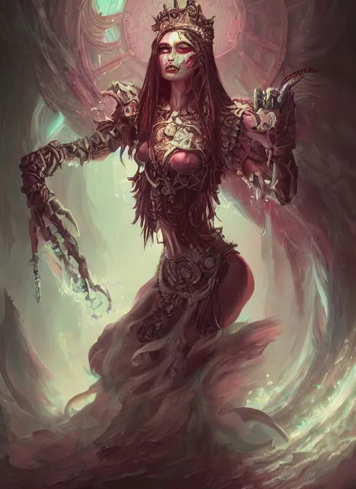 Image similar to fineart illustration of the necromancer, illustrsted by ross tran, hyper detailed, fantasy surrealism, crisp