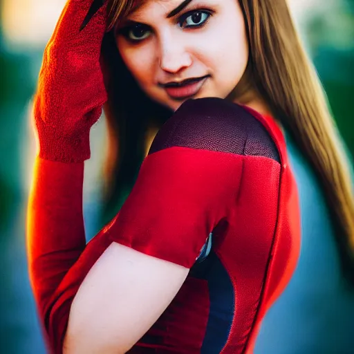 Prompt: Samus Aran, portrait, XF IQ4, 150MP, 50mm, f/1.4, ISO 200, 1/160s, natural light