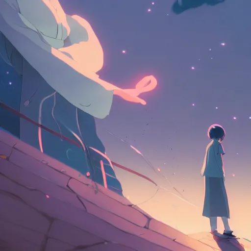 Prompt: if i should die, think only this of me, detailed, cory loftis, james gilleard, atey ghailan, makoto shinkai, goro fujita, studio ghibli, rim light, exquisite lighting, clear focus, very coherent, plain background