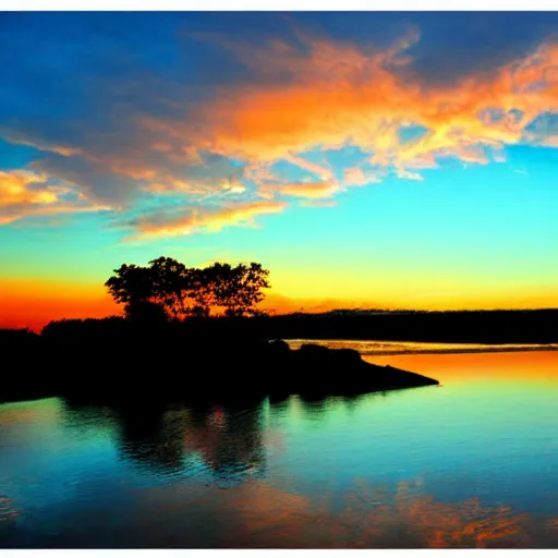 Image similar to a sunset