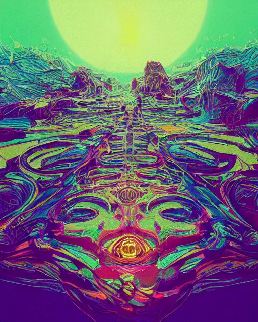 Image similar to acid trip melted smiling. intricate abstract. intricate artwork. by tooth wu, wlop, beeple, dan mumford. mulholland drive by david lynch, dune by david lynch, octane render, trending on artstation, greg rutkowski very coherent symmetrical artwork. cinematic, hyper realism, high detail, octane render, 8 k, iridescent accents