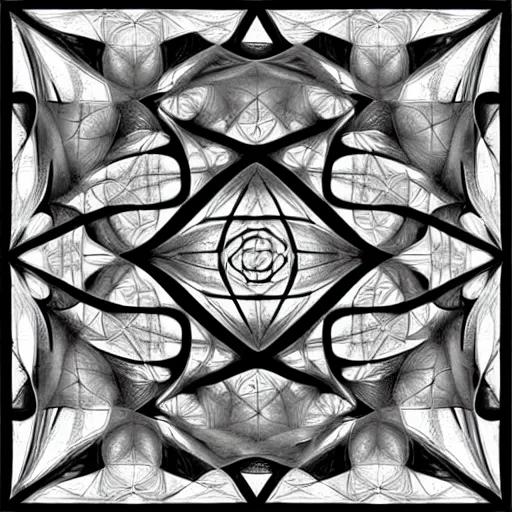 Prompt: escher fractal