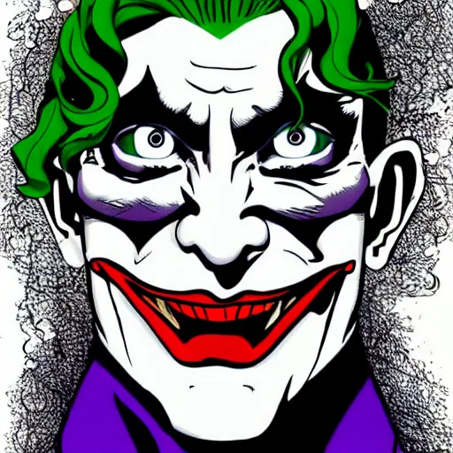 Image similar to the joker as medusa