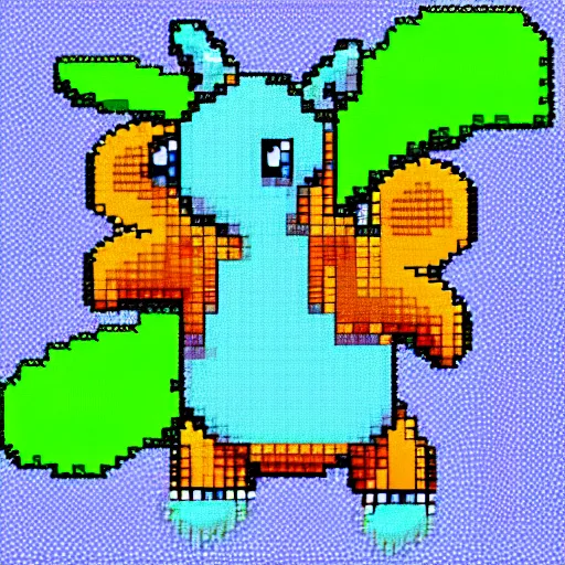 Image similar to Mudkip gen 1 sprite, pixel art