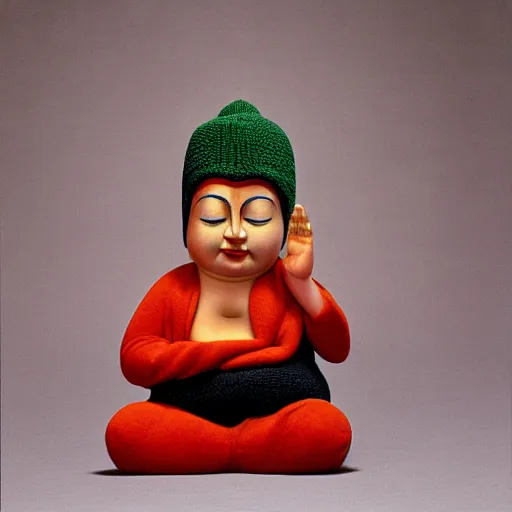 Image similar to Buddha beanie baby, photograph