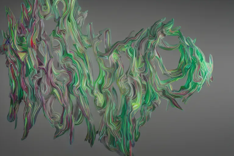 Image similar to Painful pleasures by Lynda Benglis, octane render, 4k, 8k, sharp, very very beautiful, stunning, twisted flux, vanishing