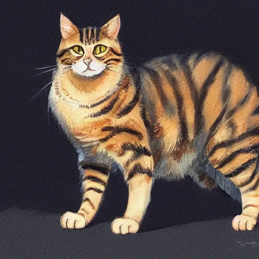 Image similar to a cat in the style of Greg Rutkowski