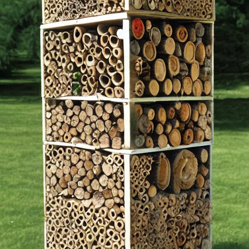 Image similar to insect hotel designed by Norman Foster