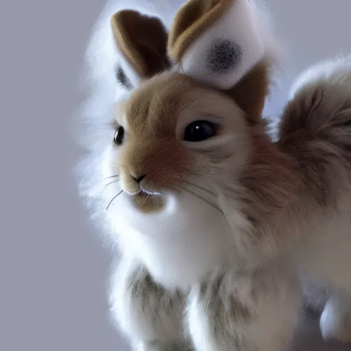 Prompt: real life Cabbit, fluffy, realistic