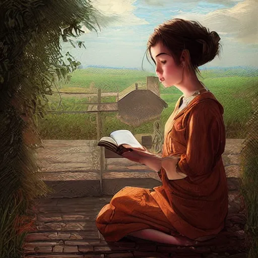 Reflection in Literature: A Fine Art Digital Print of a Woman Reading a Book  - Jeeny's Ko-fi Shop - Ko-fi ❤️ Where creators get support from fans  through donations, memberships, shop sales