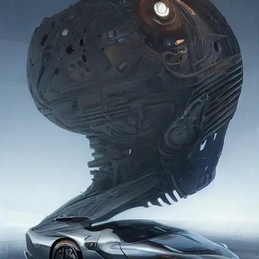 Image similar to full view of a car, intricate, elegant, highly detailed, digital painting, concept art, smooth, sharp focus, art style from Wang Ke and Greg Rutkowski and Bruce Kaiser and Scott Robertson and Dmitry Mazurkevich and Doruk Erdem and Jon Sibal, small style cue from star trek
