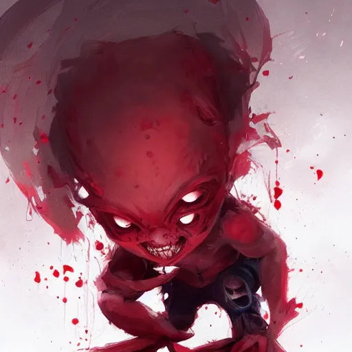 Image similar to A adorable blood gremlin, by Stanley Artgerm Lau, WLOP, Rossdraws, James Jean, Andrei Riabovitchev, Marc Simonetti, and Greg Rutkowski, trending on artstation