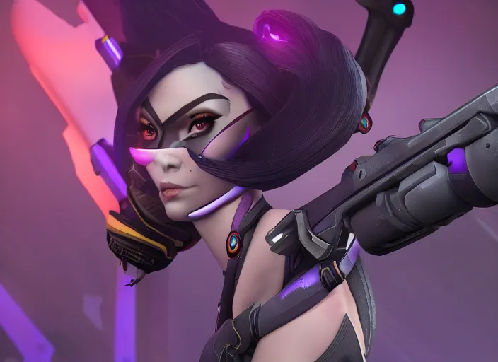 Image similar to widowmaker, overwatch, 4 k, high detailed