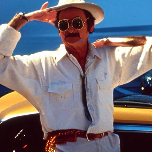 Image similar to bill murray in fear and loathing in las vegas, movie still, promotional shot