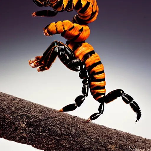 Image similar to a scorpion - cat - hybrid, animal photography