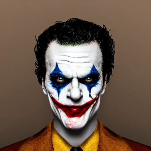 Image similar to professional portrait of the 2 0 1 9 joker wearing a imperial roman helmet, 8 k, very detailed, very intricate,