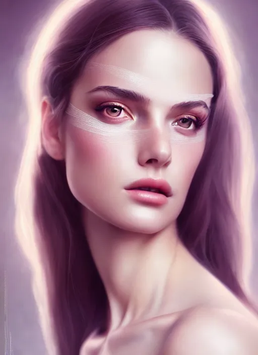 Image similar to a gorgeous female photo, professionally retouched, soft lighting, wearing a feather dress, realistic, smooth face, perfect eyes, wide angle, sharp focus on eyes, 8 k high definition, insanely detailed, intricate, elegant, art by artgerm and greg rutkowski and diego fazio