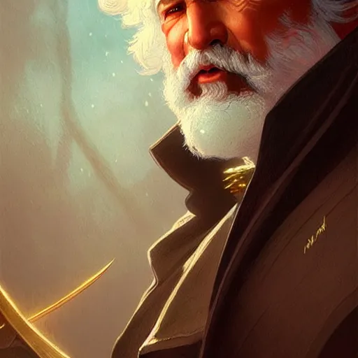 Prompt: half elf Karl Marx, fantasy, intricate, elegant, highly detailed, digital painting, artstation, concept art, smooth, sharp focus, illustration, art by artgerm and greg rutkowski and alphonse mucha