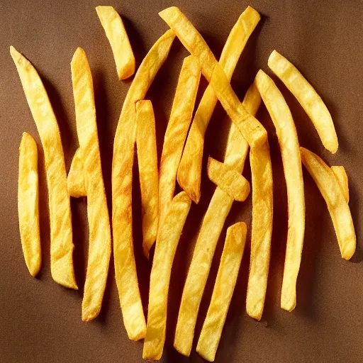 Image similar to ( ( stephen fry ) ) is [ made of ] [ french fries ] hybrid intercross mix